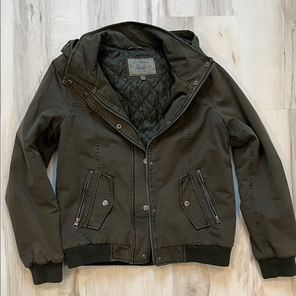 Bass Dark Olive Hooded Jacket